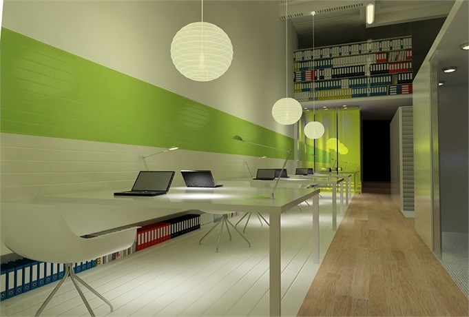 绿色风格的办公室设计