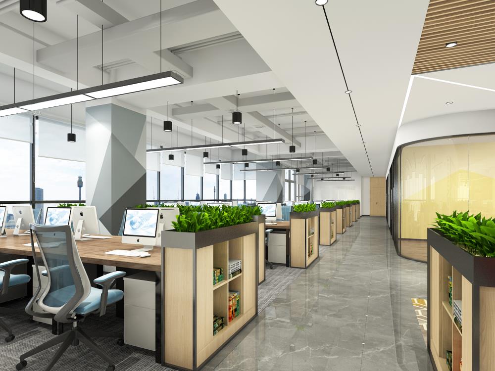 现代简约风格设计上海浦东新区办公室装修工程