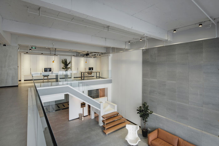 300平方loft风格办公室独立区装修设计案例效果图