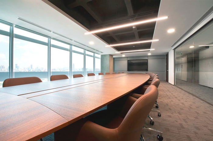 金融公司办公室会议室装修设计案例效果图